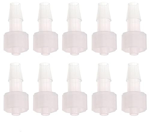MTQY Luer-Lock-Schlauchadapter aus Polycarbonat, 10 Stück, männlich, 3/32 Zoll (0,95 cm) für biochemische Analysegeräte