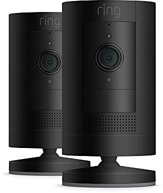 Ring Außenkamera Akku (Stick Up Cam Battery) | Überwachungskamera aussen mit 1080p-HD-Video, WLAN, witterungsbeständig, geeignet für Haus & Grundstück, Alexa-kompatible Sicherheitskamera | 2 Kameras