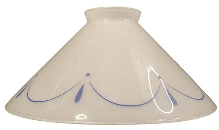 ORION LIGHTSTYLE Leuchtenglas Ersatzglas Glas für Hängeleuchte Pendelleuchte Wandleuchte Tischleuchte Ø 20cm opal glänzend mit Muster in Blau