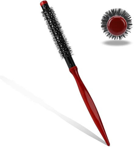Kleine Rundbürste zum Föhnen Rundbürste Klein Professionelle Haarbürste Rund Bart Bürste Stylingbürste 26,5 cm Lockenbürste für dünnes Haar Ponytail Bart Heben Locken