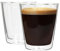 Rink Drink Double Walled Glasses - 200ml - Pack of 2 - Heat Resistant Tumbler Cups Insulated Glass Drinking Glasses for Coffee, Latte, Ice Cappuccino, Tea, Hot Chocolate