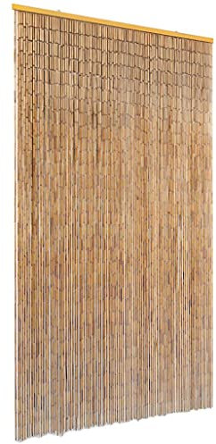 Rantry Rideau de porte moustiquaire en bambou 100 x 200 cm