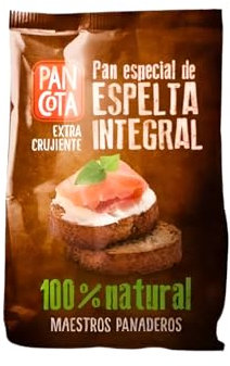 Pan Especial de Espelta Integral Tostado de Pan Cota (caja con 8 bolsas)