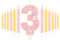 mciskin Pink 3rd Birthday Candle,Girl 3rd Birthday Decorations,Number 3 Candle for Cake,Party Candles,Pink Candles Yellow Cake Topper for Girls Birthday Party Decorations,Baby Showers Suppplies