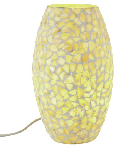 Marrakesch Boho Deko Tischlampe Nachttischlampe | Deko Aesthetic Tischleuchte Lampe im Wohnzimmer Schlafzimmer & Kinderzimmer | Moderne Tischleuchte Tiaga -2- aus Mosaik