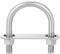 sourcing map Round U-Bolts, 4 Sets 63mm(2.48) Inner Width 96mm Length M12 304 Stainless Steel U Clamp Bolt with Nuts and Plates, for Boat Trailer