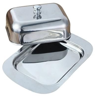 Kabalo Stainless Steel Butter Dish with Lid Margarine Lard Storage Holder Kitchen Serving Tray