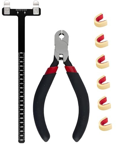 Xiciki Bogenschnur Nockpunktzange T-Form Bogen Quadrat Lineal Set Bogenschießen Nocking Points Zange Tuning Kit mit 6 Nockpunkte Set Bogenzubehör für Compound und Recurvebogen