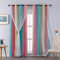 XiDi Verdunkelungsvorhänge - Sterne geschnittene Vorhänge für Schlafzimmer Kinderzimmer Wohnzimmer Regenbogen Vorhänge mit Öse für Fenster, 2 Paneele, 86 × 160 cm