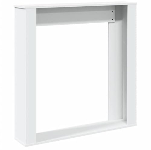 Gecheer Kaminumrandung,Dekorative Kaminkonsole,Kaminsims Dekokamin für Wohnzimmer,Kaminattrappe Kaminverkleidung 100 x 20 x 100 cm (B x T x H) für Elektrokamine,Max. Traglast:30 kg Holzwerkstoff