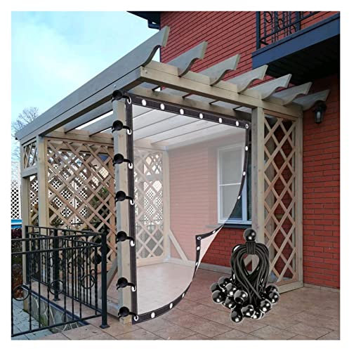 Telone trasparente impermeabile isolato per esterni con occhielli per piante da giardino pergolato dimensioni personalizzabili 16x8'/5x2,5 m