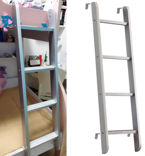 LJGYYDS Holzleiter für Etagenbetten, universelle Einhängeleiter, schräge Ersatzleiter für Etagenbetten, 130 cm hohe Seitenleiter zum Aufsteigen aufs Bett für Zuhause, Wohnheim, Wohnmobil,