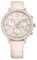 Swarovski Matrix Tennis Chrono Uhr, Schweizer Produktion, Lederarmband, Rosa, Roségoldfarbenes Finish