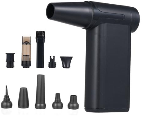 Homuserr 2 in 1 Cordless Turbo Fan and Vacuum Cleaner 100W Power Maximum Speed 130,000rpm Suction Power 5000pa 8-speed Wind Speed Control Power Display Type-C Charging 4000mAh Battery