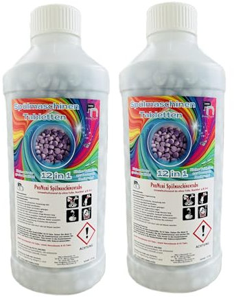 2x 1,8 Kg Flasche Spülmaschinentabs 6,36 € / Kg Spülmaschinen Tabs Geschirrspültabs Spültabs 12in1