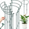 YeahBoom 6 Stück Pflanzenstützen Halbrund Pflanzenstütze Ringkäfige,60x25cm Pflanzenringe Rund,Pflanzenhalter Metall,Staudenhalter,Pflanzenstütze für Topfpflanzen, Tomaten, Gemüse, Rose, Pfingstrose