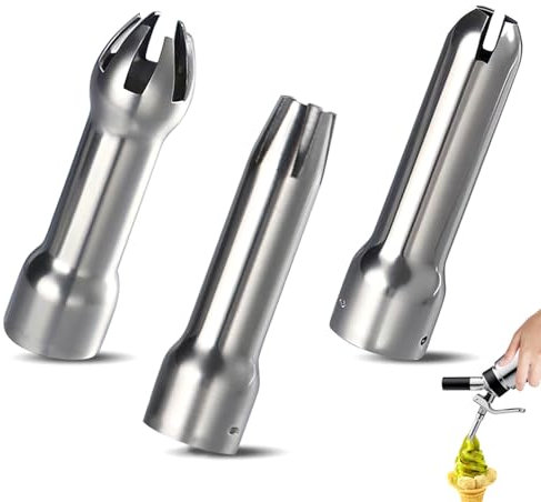 3 Stück Sahnespender-Ersatztüllen, Edelstahl Tüllen Set, Universal Sahnespender Ersatzteile Für Sahnespender Backwerkzeug