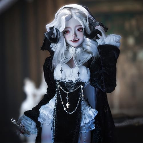 BJD Doll 1/4 Ball Jointed Puppe Weiblich BJD Puppen Handgemacht DIY Spielzeuge mit Full Set Kleidung Schuhe Kleider Perücke Make-Up für 15+ Jahre alt (Stil C)