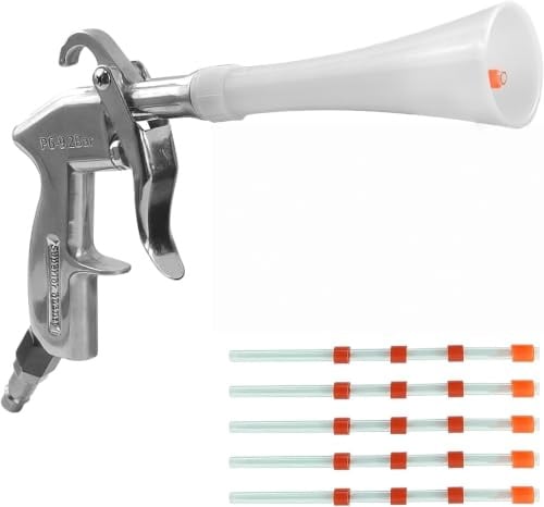 6 Pezzi Pistola Ad Aria Compressa Professionale, Soffiatore Aria Compressa, Kit Pulizia A Secco Con 5 Tubi, Strumento Per Auto, Accessori Per Compressore D'Aria Per Pulizia Interni Auto E Pavimenti