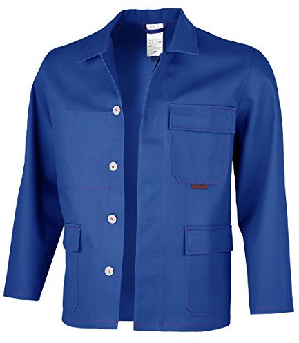 Qualitex - Schweißerschutz-Arbeitsjacke ROBUST SW, Kornblau, 50