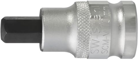 SW-Stahl 05106SB Inbuseinsatz 1/2 Zoll - Innensechskant Nuss 10 x 53 mm | Kurzer Schraubendreheinsatz aus Chrom-Vanadium-Stahl - Premium Steckschlüssel für 12,5 mm Antriebsvierkant
