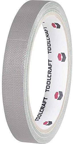 TOOLCRAFT Gewebeklebeband HEB15L10AC Grau (L x B) 10m x 15mm, 3 Stück
