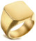 Flongo Herren Ring Männer Siegelring Bandring Daumenring Edelstahlring Gold Ton Hochzeit Verlobung Engagement Herren-Accessoires Größe 54