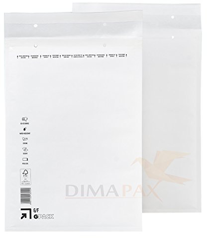 100 Luftpolstertaschen weiß alle Größen (F6)