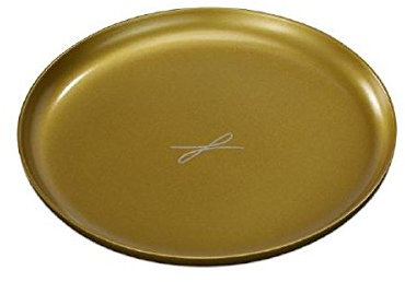 Kerzenteller, Dekoteller Rund Gold 12 cm