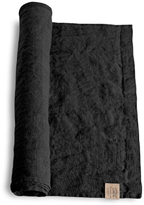 Lovely Linen RL0197SL Lovely Tischläufer Leinen Dark Grey 47 x 150 cm (1 Stück)