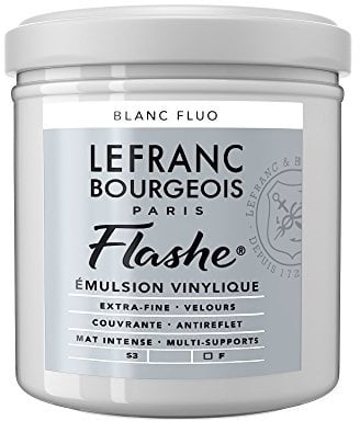 Lefranc Bourgeois acrílica, Pintura de Vinilo, Blanco Fluorescente, 125ml Tube - Vinylfarbe