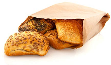 good4food 1000 Stück Papierfaltenbeutel, Bäckerbeutel, Papierbeutel,Bio Lunch-Taschen in BRAUN (16+6x28cm)