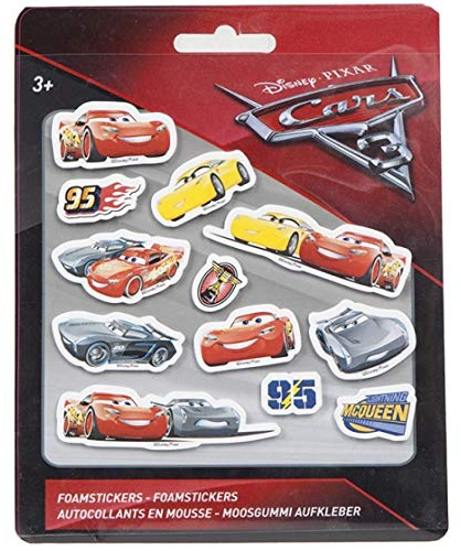Disney Autos 3 Schaumstoffaufkleber klein