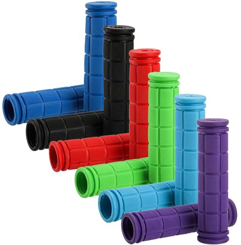 Suwimut 12 Pieces Non-Slip Rubber Handlebar Grips - Specialized Replacement Grips for Bike, Scooter, Beach Cruiser, Mountain, Foldable, and BMX Bicycles