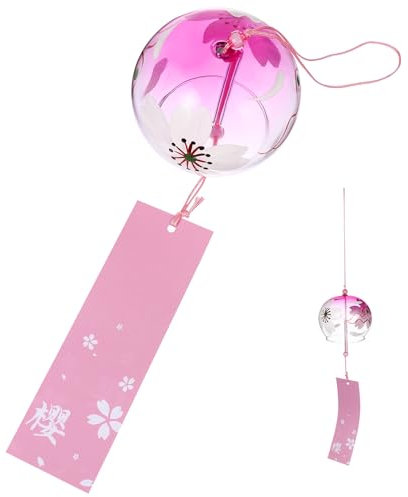 WINOMO - Campana a vento in stile giapponese in vetro, decorazione per casa, giardino, cortile