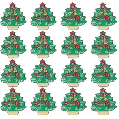 Holibanna 25 Pcs Light up Brooch Pins Snowman Xmas Tree Christmas Brooch Led Party Favors Glowing Badges Xmas Christmas Pin Light up Flash Badge Luminous Clothing Items Lapel