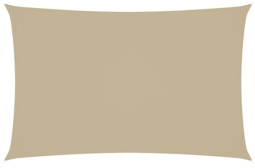 vidaXL Voile de Parasol Voile d'Ombrage Ecran Solaire de Jardin Store de Patio Terrasse Balcon Extérieur Tissu Oxford Rectangulaire 2x5 m Beige