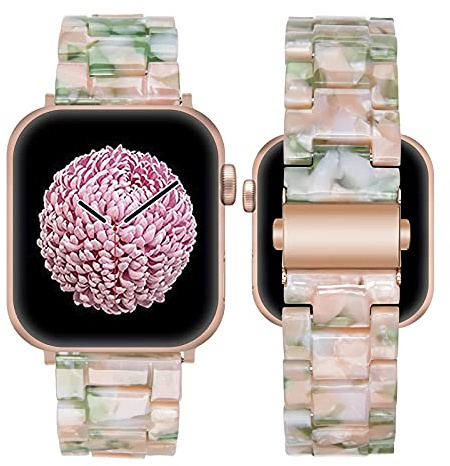 SEURE Kompatibel mit Apple Watch Armband 38mm 40mm 41mm 42mm 44mm 45mm 46mm 49mm Damen Herren Resin Harz Ersatzarmband Leicht Ersatz für Apple Watch Ultra/Ultra 2,Series 10 9 8 7 6 SE 5 4 3 2 1
