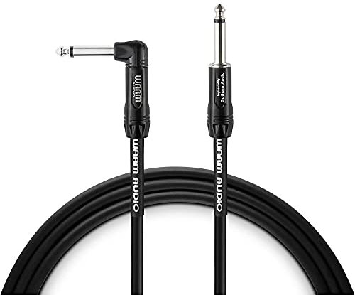 Warm Audio Pro-TS-1RT-20' Pro Series câble instrument jack TS droit à angle droit — 6,10 m