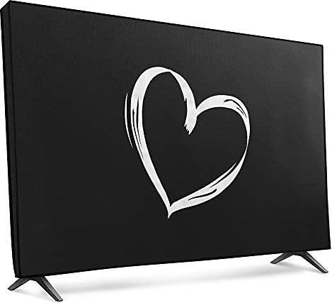 kwmobile Protezione Compatibile con 49-50 TV - Cover Proteggi-Schermo PC e TV da Interno - Custodia Protettiva Anti-Polvere - bianco/nero