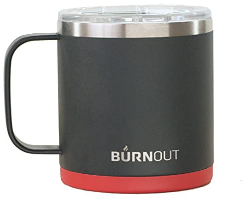BurnOut 2.0 Instant Drinkability Temperature Control Tasse (400 ml, schwarz mit rot)