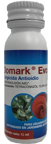 Fungicida Antioidio Sipcam Jardin Domark Evo 15ml. (Tetraconazol 12.5% p/v) Plantas de Exterior e Interior