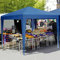 YITAHOME 3 x 3meter Pop-Up Pavillon | wasserdicht Faltpavillon | Anti-UV Gartenzelt Partyzelt | mit Tragetasche und Seilen | für Terrasse Strand Camping Markt Festival (Blau)