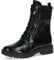 CAPRICE Damen Stiefeletten zum Schnüren Memotion Lack mit Reißverschluss Weite G, Schwarz (Black Comb), 37 EU