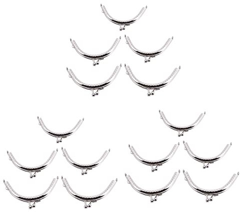 Lot de 15 cadres métalliques avec fermoir mousqueton - Motif arche - Argenté