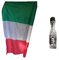STRISCIONE tricolore DECORATIVO PER BALCONE BANDIERONE ALTO 150 CM LUNGO 2 METRI O DIVERSA MISURA CIRCA + BOTTIGLIETTA 20 ML VETRO ARIA DI NAPOLI PER FESTA SCUDETTO
