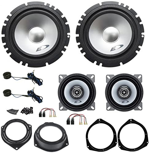 Kit 6 altoparlanti Alpine casse con adattatori per installazione compatibili con Fiat, Opel, Alfa Romeo