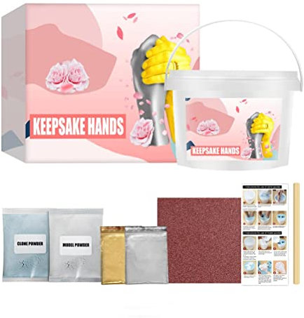 HEITIGN 3D Hands Casting Set Hand Holding Craft Keepsake Kit di Stampaggio Statua in Gesso Fai da Te