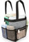 DV Lifestyle Mesh Shower Caddy Dorm, 7 Pockets & 1 with Zipper, Bathroom Tote with Padded Handles, Portable Travel Bath Bag, College Room Essentials (Black)