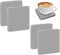 4 pièces sous-Verres en diatomite Absorbant l'eau pour l'évier, Porte-Savon en Terre de diatomée utilisé pour Les savons à Main, Les Tasses, Les Plantes (4 carrés)